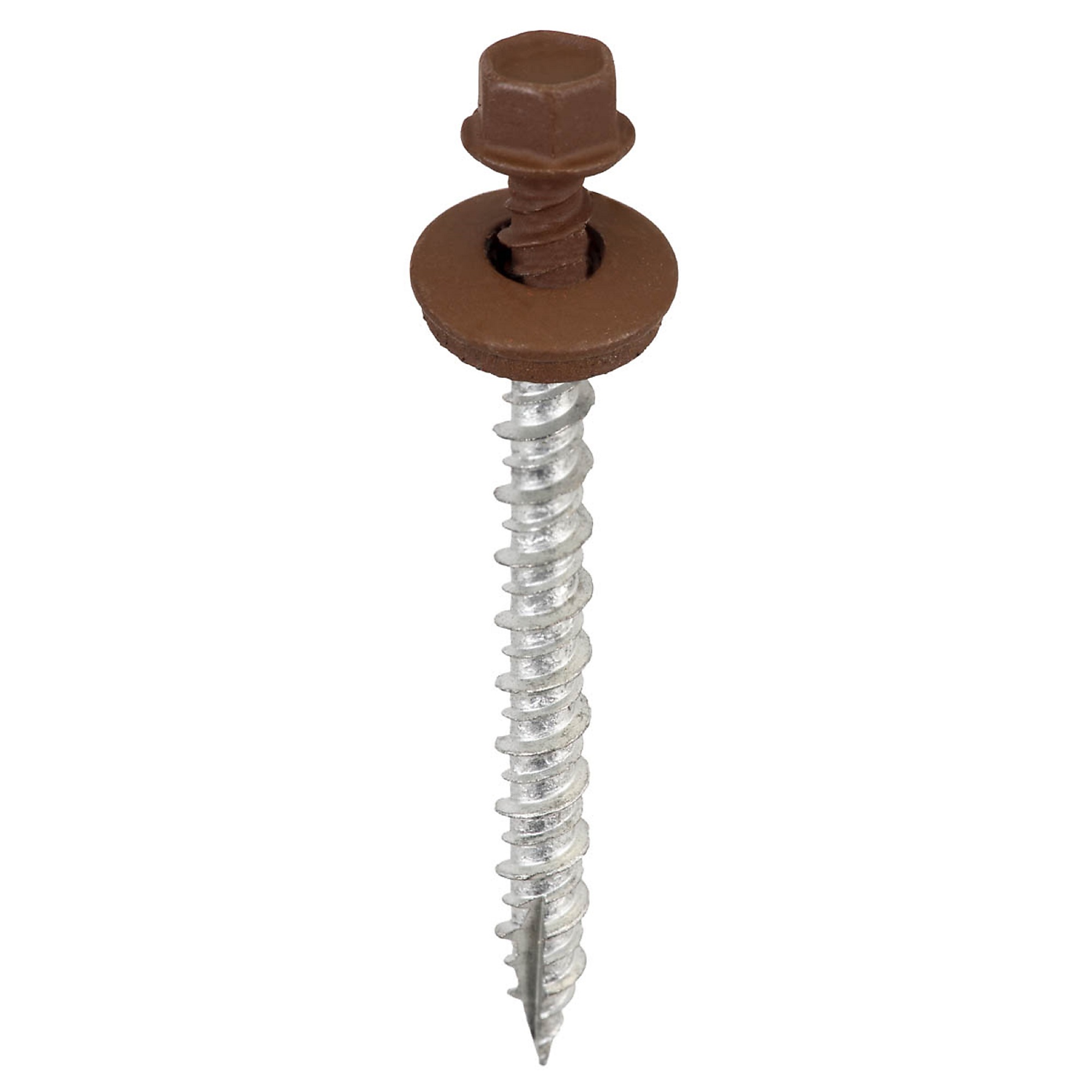 Acorn Hardware Metal-to-Wood Screws — #9 x 2in., Brown, Hex Head, 250 Pcs, Model# SW-MW2BN250